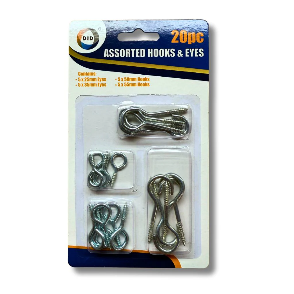20 Piece Assorted Equipment Hanging Hook & Eye Set - Image 4
