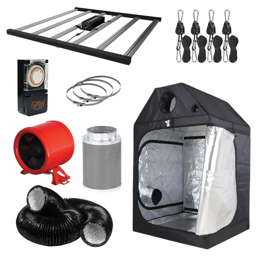 720w LED 1.2m x 1.2m Roof Grow Tent Kit - Image 2