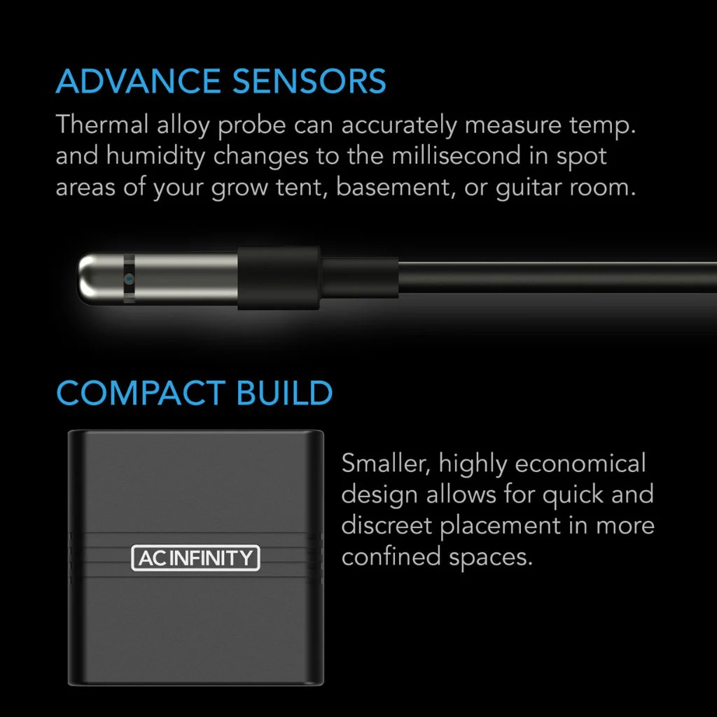 AC Infinity Cloudcom A1 Smart Thermo-Hygrometer (External Sensor) - Image 4