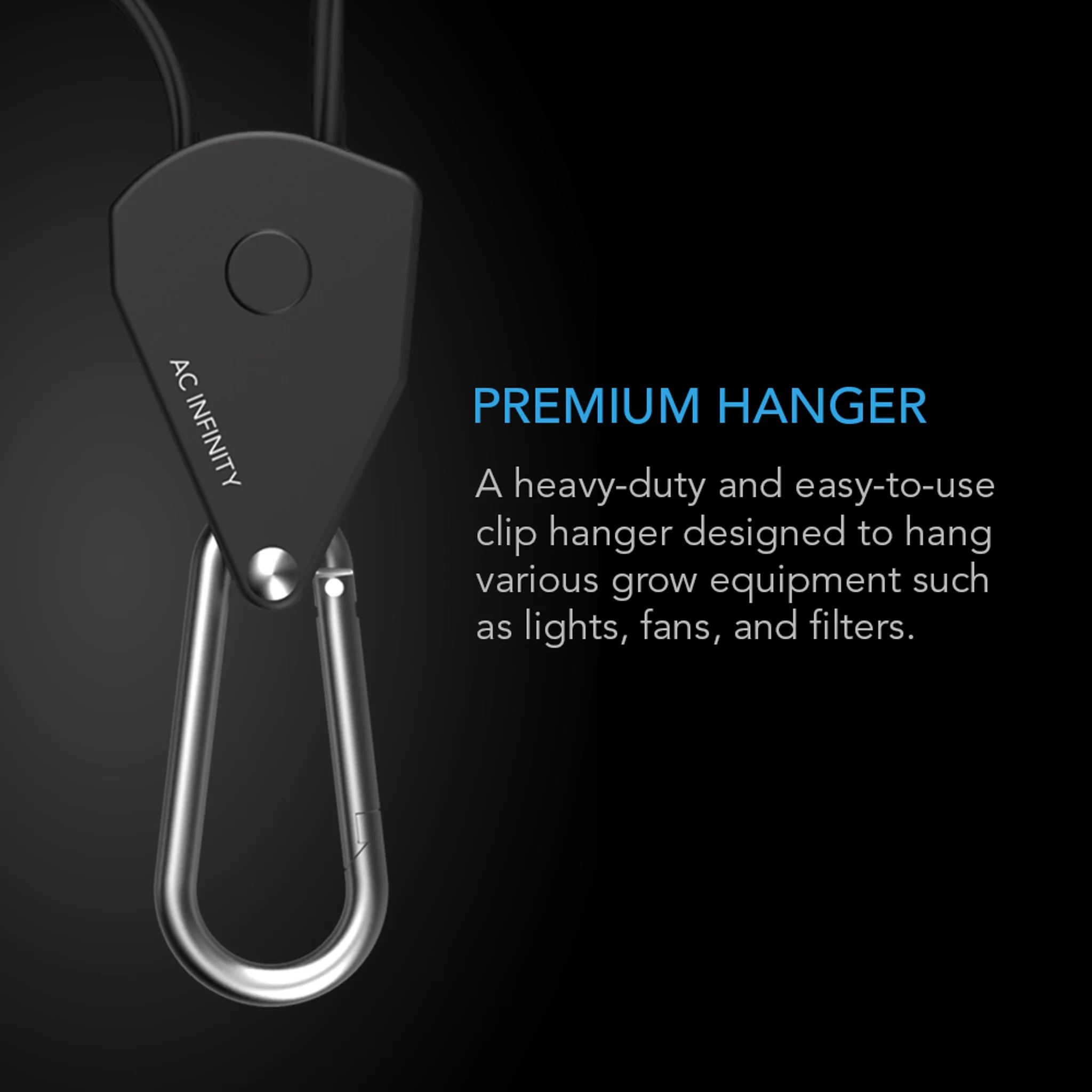 AC Infinity Heavy-Duty Adjustable Rope Clip Hanger - Image 4