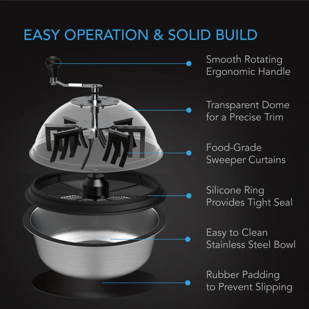 AC Infinity Twist Spin Manual Bowl Trimmer 19" - Image 3
