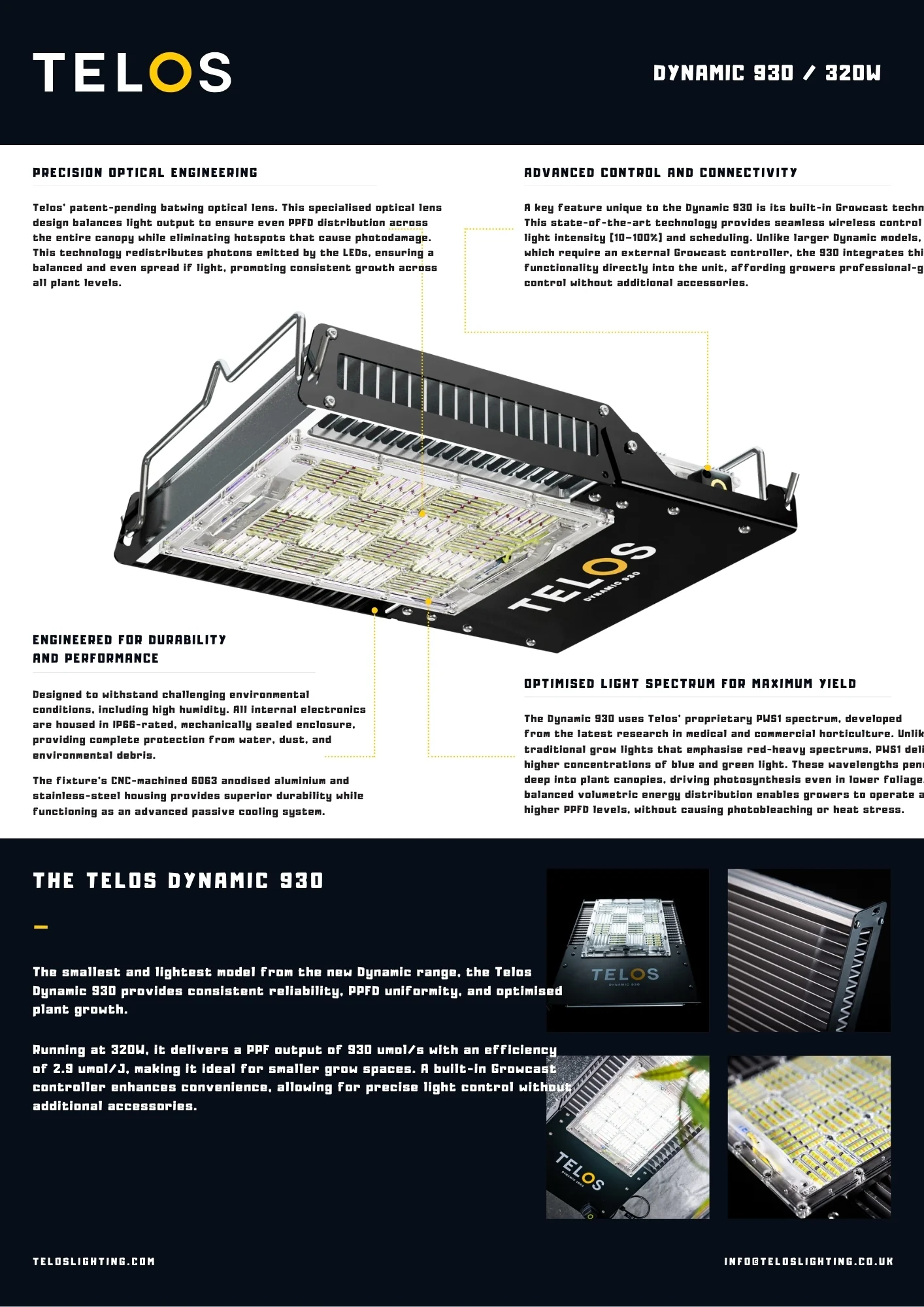 Telos Dynamic 930 - 320w LED Grow Light - Image 3